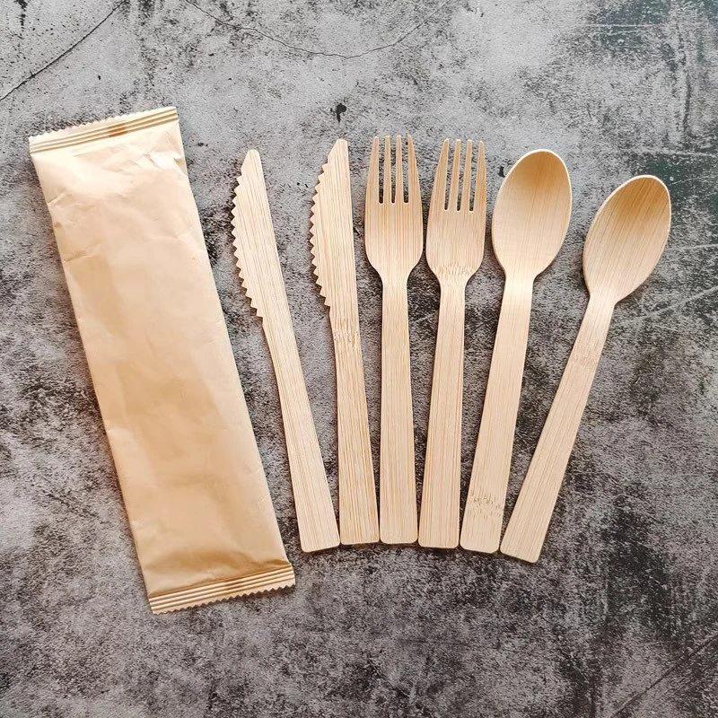 bamboo knife, fork and spoon set